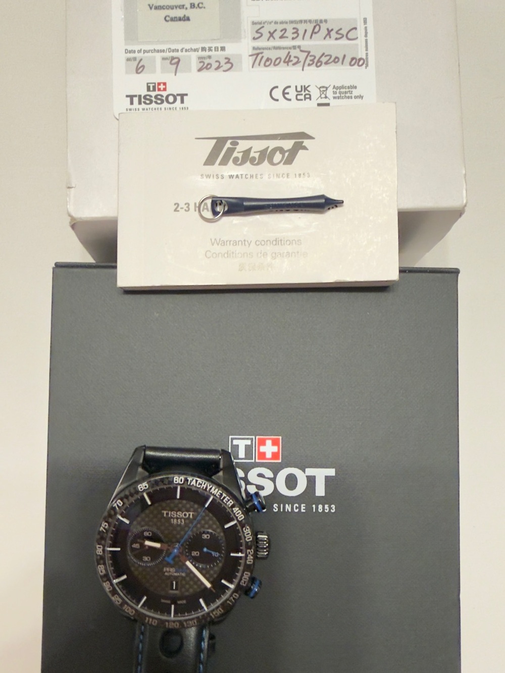 Tissot Prs 516 automatic with carbon fibre bezel and display
